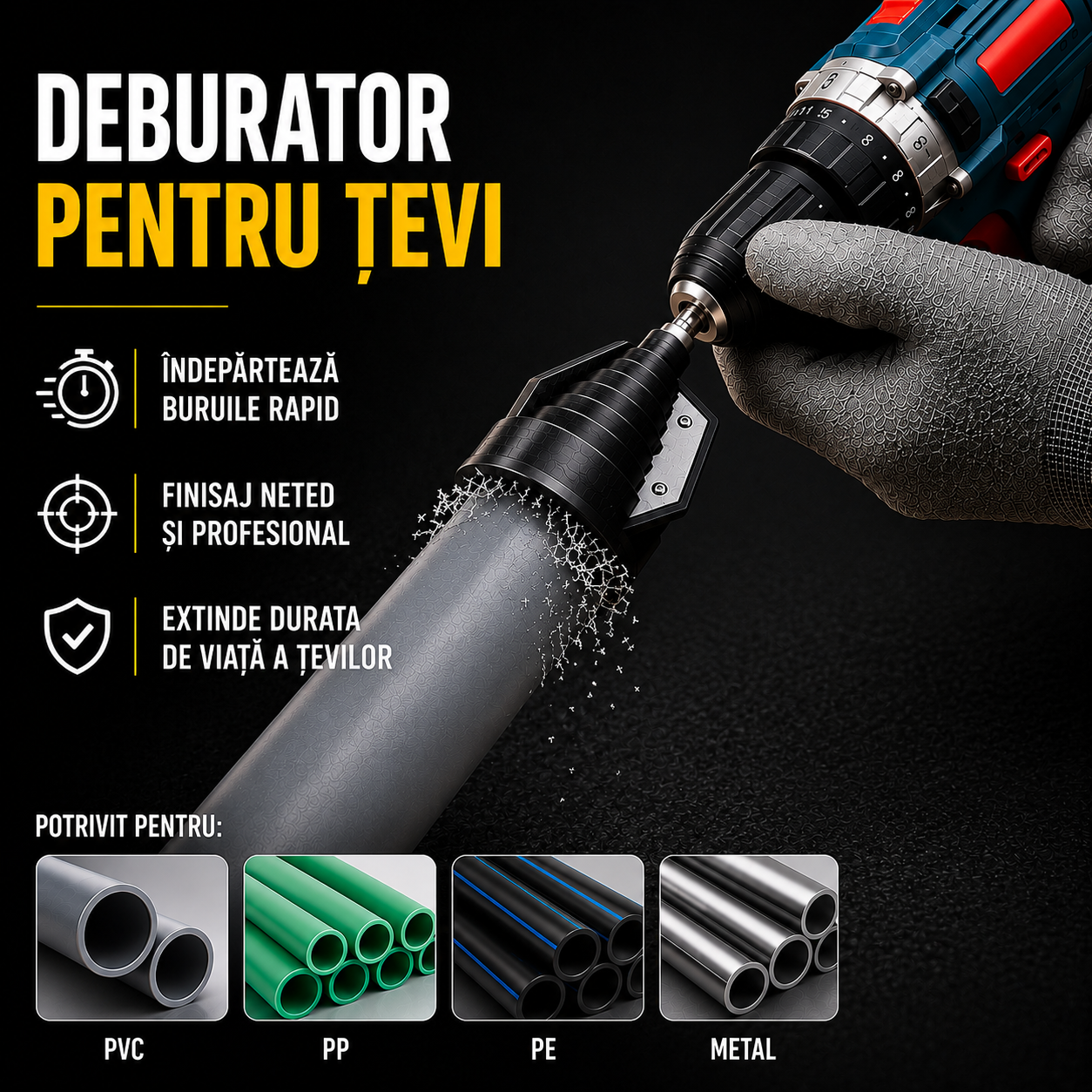 deburator pentru tevi