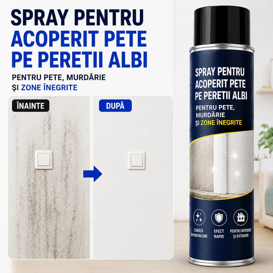 Spray pentru acoperirea petelor de pe pereții albi