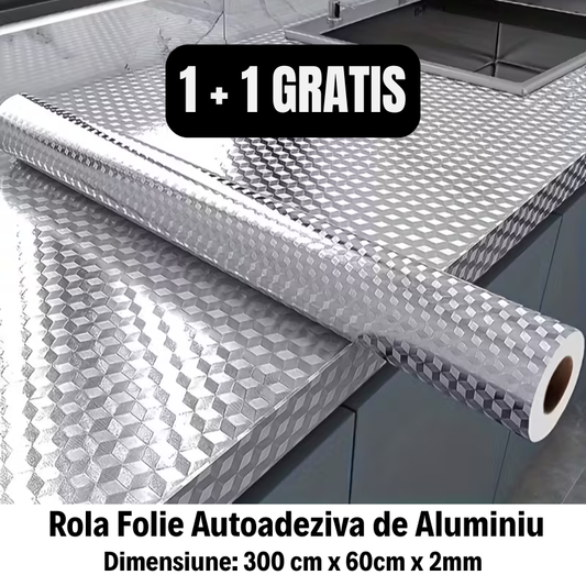 Folie de Aluminiu Autoadeziva pentru Mobilie si Bucatarie
