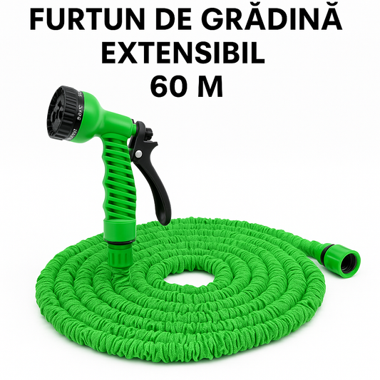 Furtun de Gradina 60m / CADOU Pistol pentru Presiune