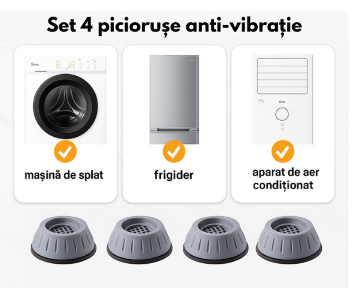 Set 4 picioare anti-șoc și vibrații