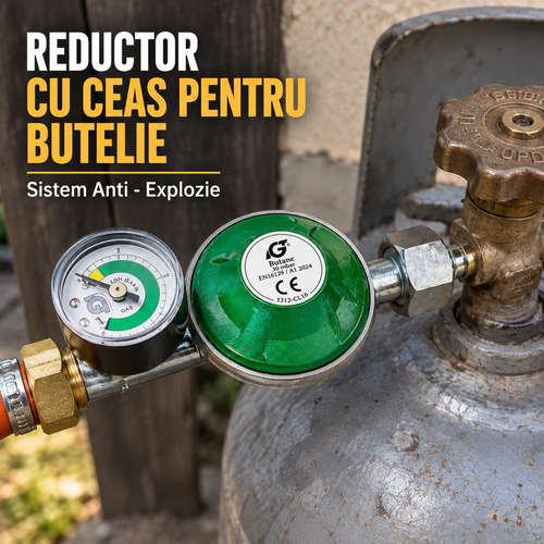 Reductor cu ceas pentru butelie Anti-Explozie