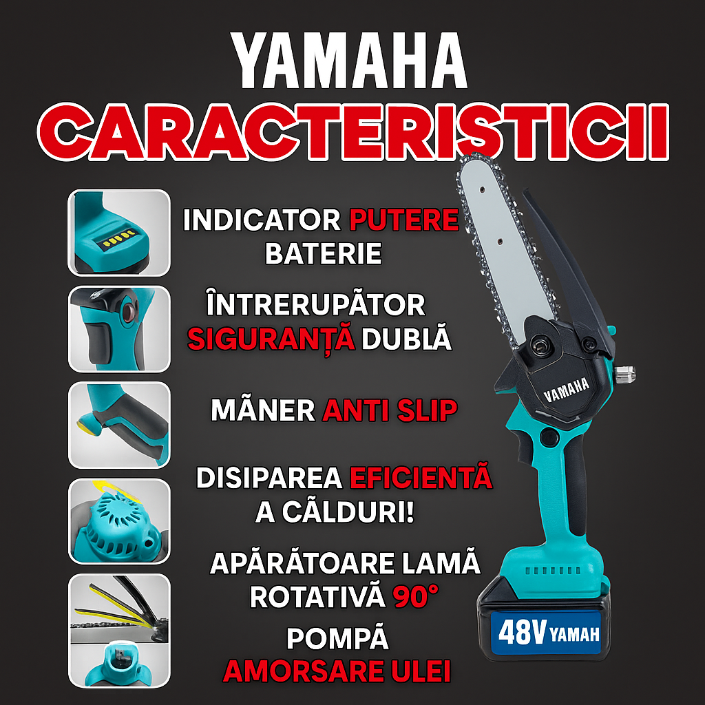 Drujbă Electrică Portabilă YAMAHA cu Acumulator de 48V